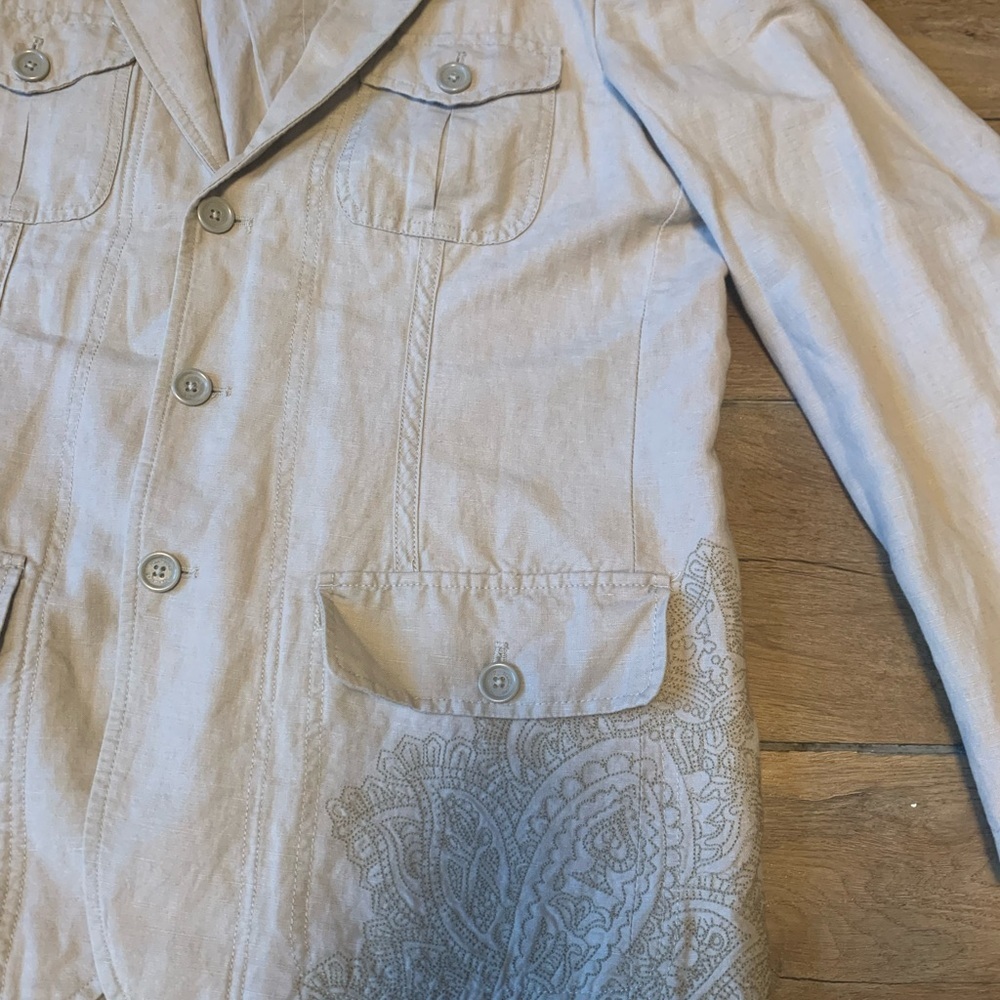 Marc Ecko Men's Tan Jacket with Embroidered Details - Picture 7 of 12